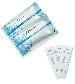 Bir Adımda Tükürük Test Kiti Hızlı Teşhis 4.0mm Hiv Belirleme Testi